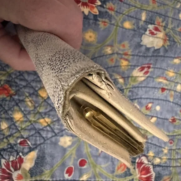 Louis Vuitton Vintage Damier Azur LV Kisslock Wallet 2007 Flawed! Authentic - Picture 12 of 13